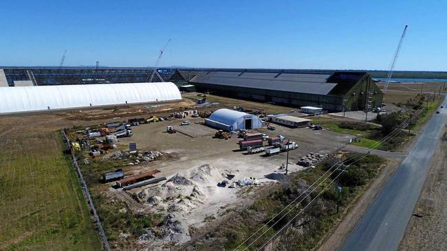 UPGRADES: The Bundaberg Port sugar terminals are in the process of getting new roofs. Picture: Mike Knott