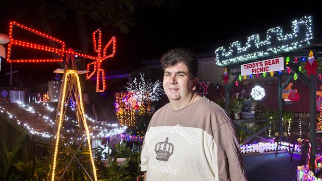 SPECTACULAR: Len Eastwell with his Christmas lights at 98 Curzon St. Saturday, 8th Dec, 2018.