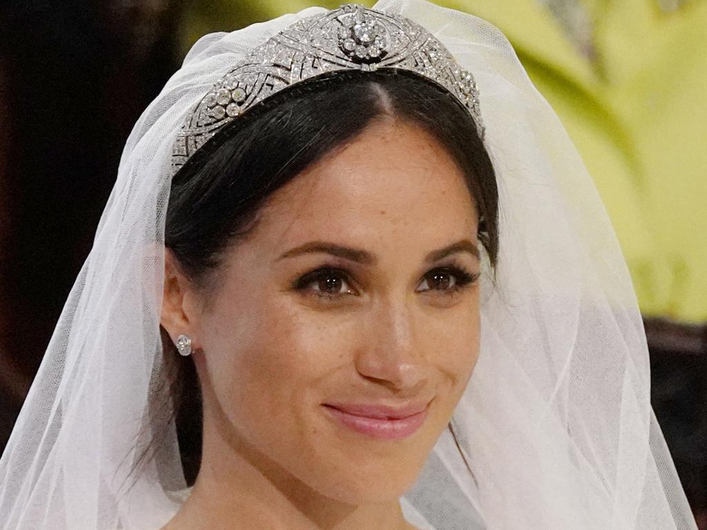 WINDSOR, UNITED KINGDOM - MAY 19:  Meghan Markle stands at the altar during her wedding in St George's Chapel at Windsor Castle on May 19, 2018 in Windsor, England. (Photo by Jonathan Brady - WPA Pool/Getty Images)