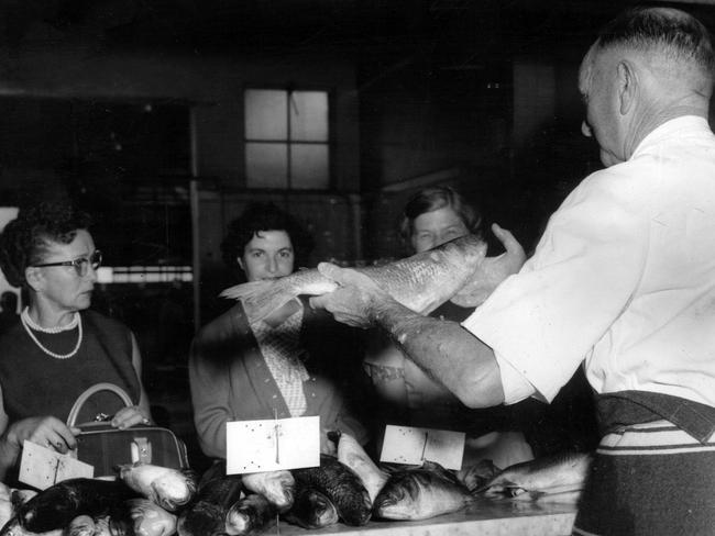 A lot has changed at Prahran Market but not the public’s appetite for fish, as evidenced by this 1962 photo.