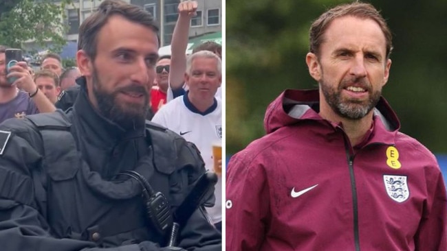 Gareth Southgate and his German cop doppelganger.