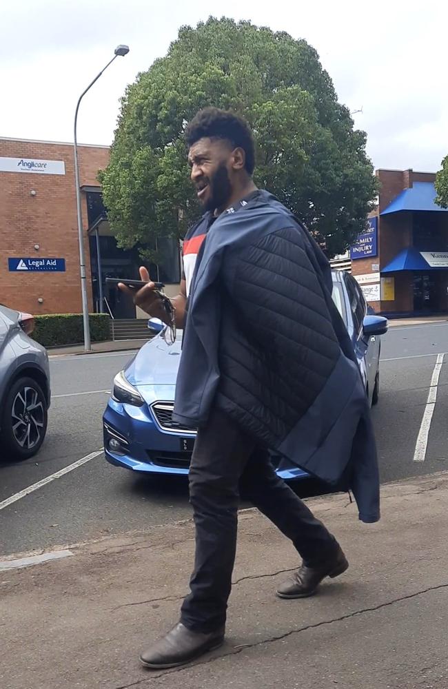 Darryl Augustine Erepia leaving the Toowoomba Courthouse for an unrelated criminal matter the day after he was sentenced for sexual assault.