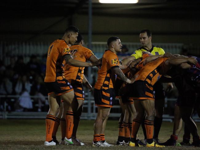 Israel Folau makes his Rugby League Gold Coast debut for Southport Tigers against defending champions Runaway Bay at Owen Park, Southport. Pic Mike Batterham