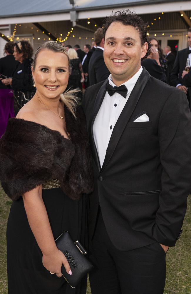 Elizabeth Reed and Josh Lynch at LifeFlight Toowoomba Gala at The Goods Shed. Picture: Kevin Farmer