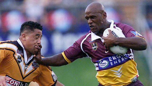 Wendell Sailor scored 110 tries for the Broncos. Photo: David Kapernick