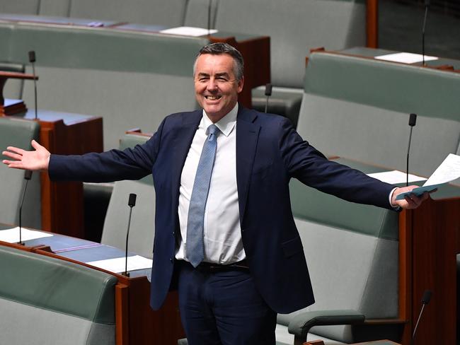 CANBERRA, AUSTRALIA - JUNE 22: Minister for VeteransÃ¢â¬â¢ Affairs Darren Chester reacts during morning prayers in the House of Representatives at Parliament House on June 22, 2021 in Canberra, Australia. Barnaby Joyce has been sworn in as Deputy Prime Minister by Governor-General Hurley today after Joyce deposed former Nationals leader Michael McCormack during a spill called yesterday by Senator Matt Canavan. Joyce is re-elected as leader of the Nationals in a leadership contest with at least 12 votes in the 21-member partyroom. (Photo by Sam Mooy/Getty Images)