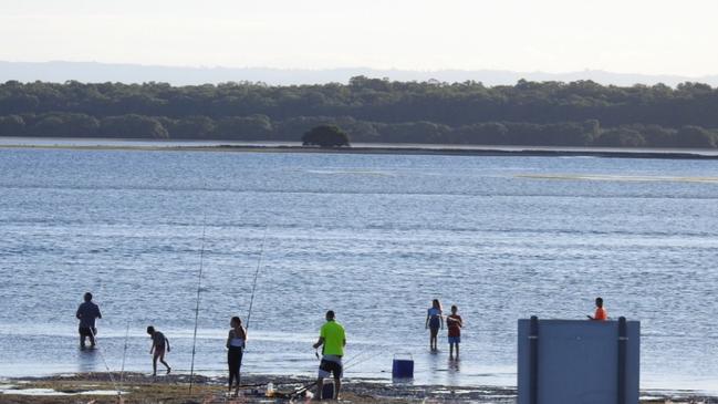 The group photographed at the protected sanctuary on Anzac Day were not fined. Photo. supplied.