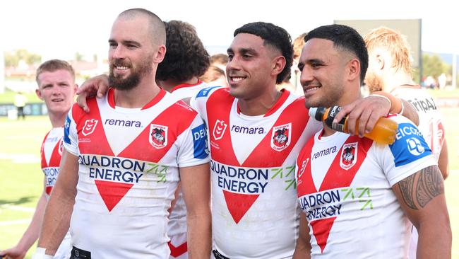 Tyrell Sloan (centre) will have to work his way back to full fitness in reserve grade. Picture: Mark Evans/Getty Images