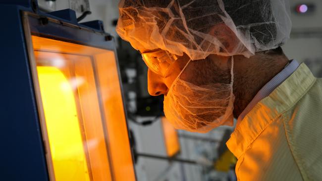 Production technician Martin Smith at the Australian Nuclear Science and Technology Organisation. Picture: Craig Greenhill