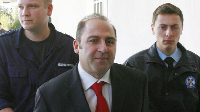 Tony Mokbel after his arrest in Greece in 2007. Picture: AP Photo