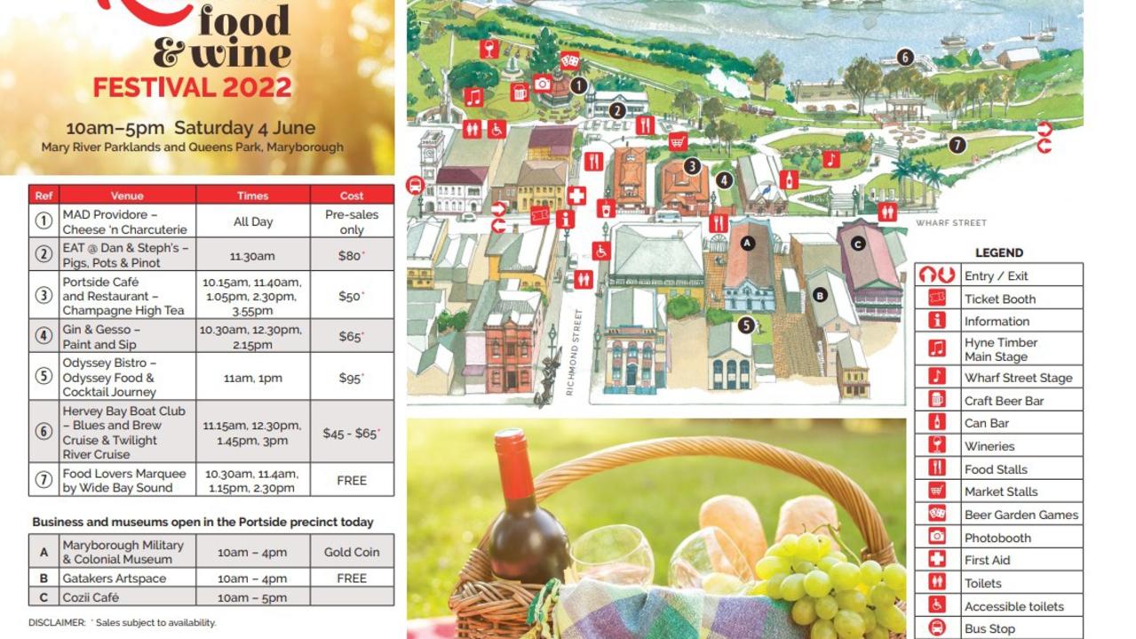 Site map for Saturday's Relish Food &amp; Wine Festival. Photo: Facebook, Relish Food &amp; Wine.