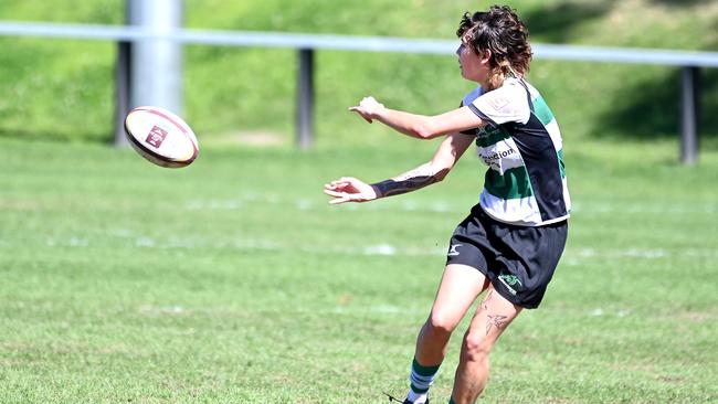 Sunnybank player Jessica Craig Club rugby women's semi-final Sunnybank v Bond. Saturday August 12, 2023. Picture, John Gass