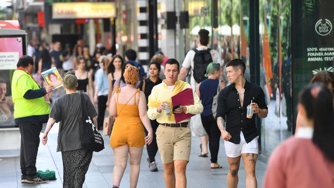 The Advertiser “hits the streets” to see who is, who isn't wearing masks ahead of the Black Friday sales in Rundle Mall. Picture: Keryn Stevens