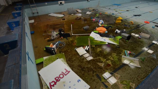 The empty pool was quickly filled with rubbish. Picture: Abandoned Melbourne