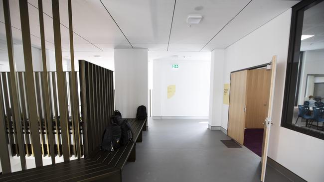 First day at Fortitude Valley State Secondary College. 585 St Paul's Terrace and Brookes St, Fortitude Valley, Brisbane, 28th of January 2020. (AAP Image/Attila Csaszar)