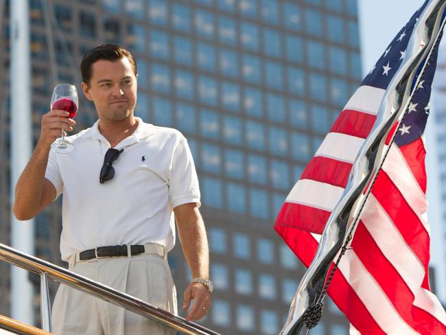 Leonardo DiCaprio as Jordan Belfort in a scene from The Wolf of Wall Street. Picture: Paramount Pictures/Mary Cybulski