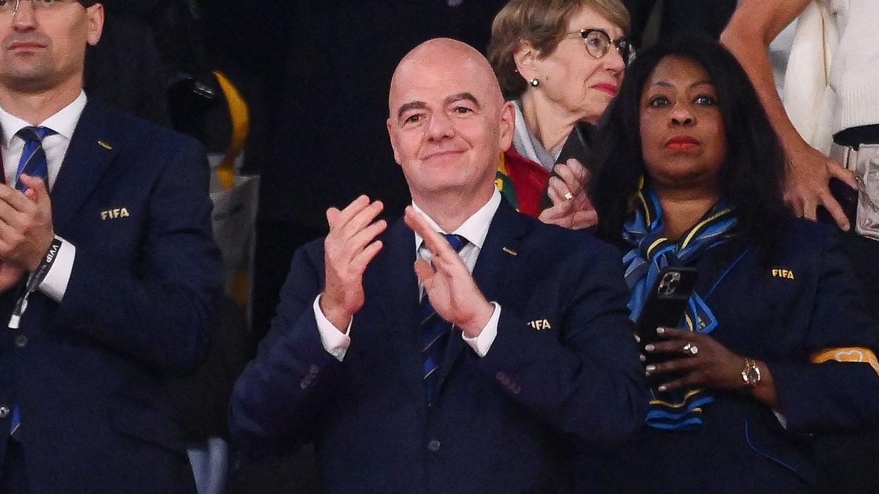 FIFA President Gianni Infantino at the Women's World Cup semi-final (Photo by FRANCK FIFE / AFP)