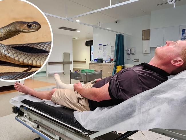 Tailem Bend man Jake Coombe was bitten by a snake he encountered in his home upon returning from a short holiday. Picture: Facebook.