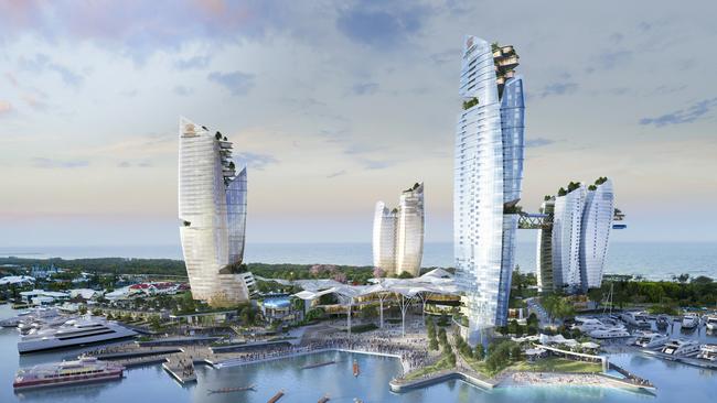 ASF consortium's supplied images of their Gold Coast Integrated Resort with proposed hotel, casino resort development to be built on land between Sea World and Palazzo Versace on the Gold Coast.