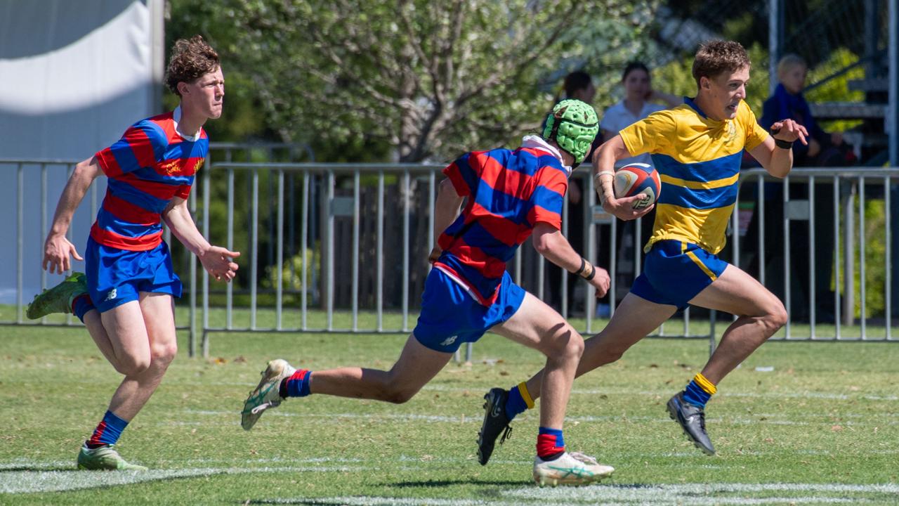 Downlands 16A vs TGS 16A. 2024 O'Callaghan Cup day at Downlands College. Photo by Nev Madsen