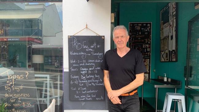 Peter O'Brien at the site of PKO, Gympie's new tapas, wine and art bar in Mary Street.