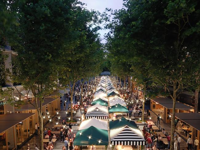 Festivals and night markets could be held in a proposed pedestrian boulevard.