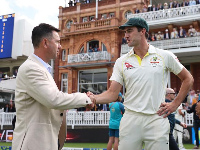 Ponting hit out at critics of Cummins’s captaincy and has doubted whether Stokes’s lauded leadership has been so effective. Picture: Ryan Pierse/Getty Images