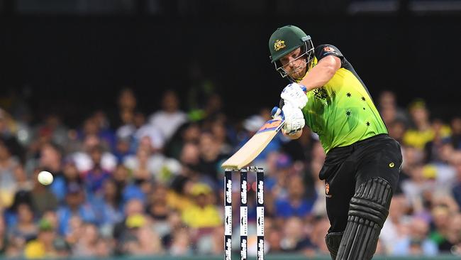 Aaron Finch skipped Australia to victory — but his batting left a little to be desired. Picture: AAP