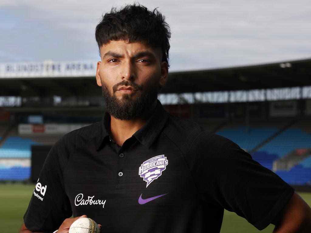 Hobart Hurricanes recruit Nikhil Chaudhary. Picture: Nikki Davis-Jones