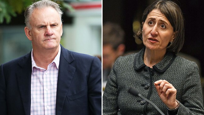 One Nation NSW leader Mark Latham has hit out at NSW Premier Gladys Berejiklian's dealings with Independent MP Alex Greenwich. Picture: Hollie Adams/AAP