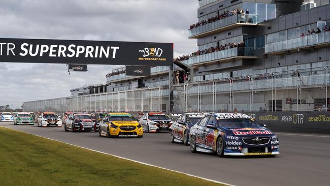 The V8 Supercars event at The Bend Motorsport Park in August 2018.