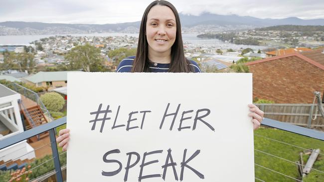 Nina Funnell is the creator of the #LetHerSpeak campaign in partnership with Marque Lawyers and End Rape On Campus Australia. Picture: PATRICK GEE