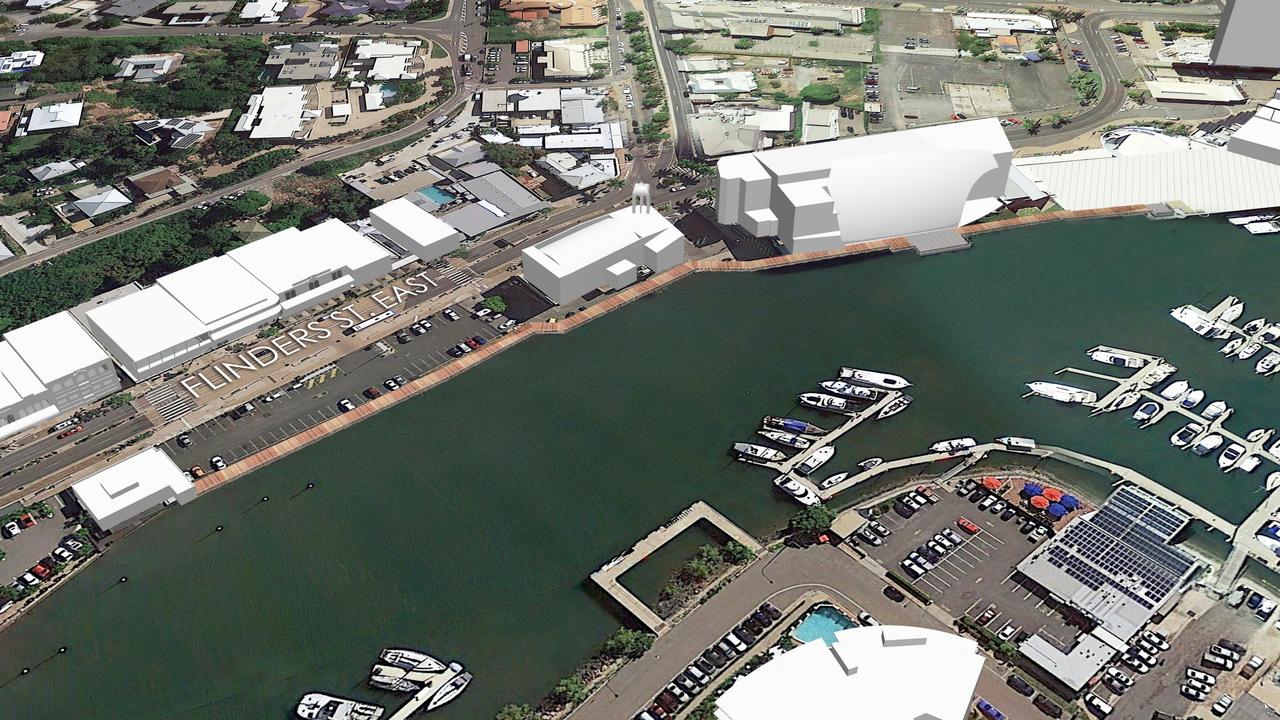 The East End Boardwalk runs along Ross Creek in the Townsville CBD. Picture: Townsville City Council