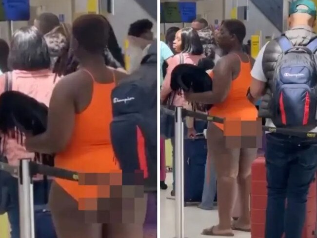 Seemingly half-naked woman strolls through Florida airport: ‘This ain’t right’