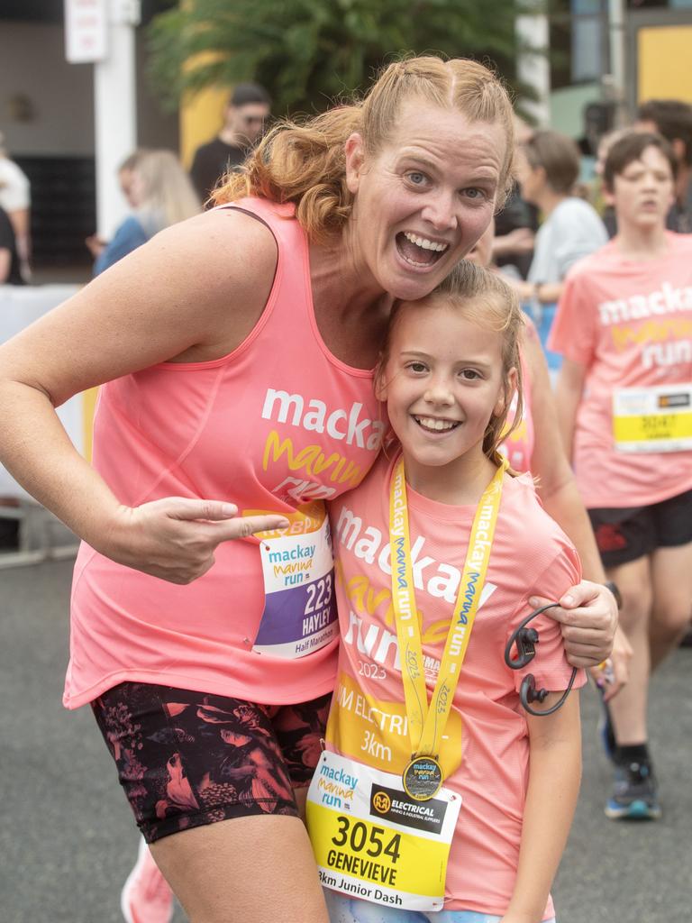 Hayley and Genevieve Saxby at Mackay Marina Run Sunday 4 June 2023 Picture: Michaela Harlow