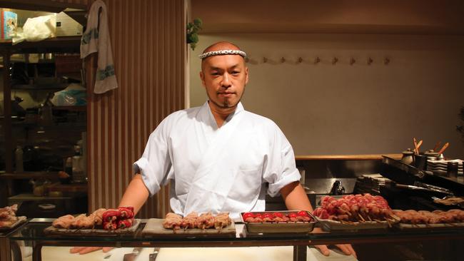 Yakitori master Yoshiteru Ikegawa. Picture: <i>Rice Noodle Fish </i>by Matt Goulding.