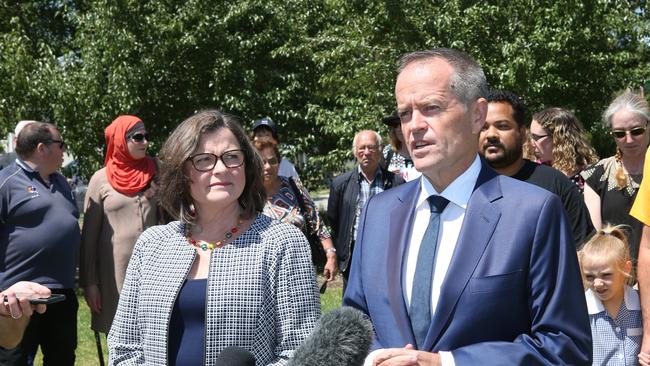 Bill Shorten announcing Ged Kearney as the Labor candidate to contest the Batman by-election last Friday. Picture: AAP