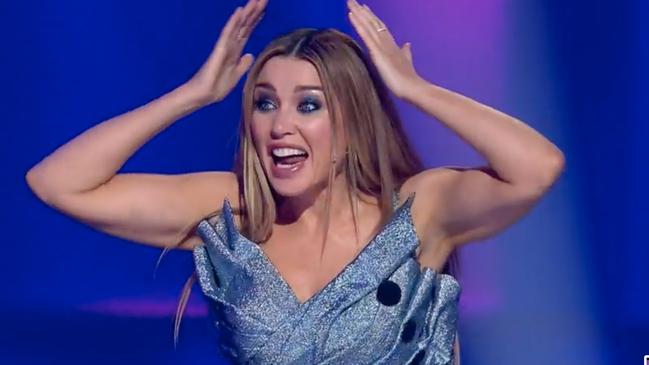 The Masked Singer’s latest reveal surprised Dannii Minogue. Picture: Channel 10