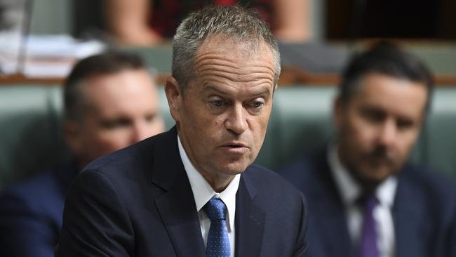 Bill Shorten making his statement to parliament today. Picture: AAP/Lukas Coch