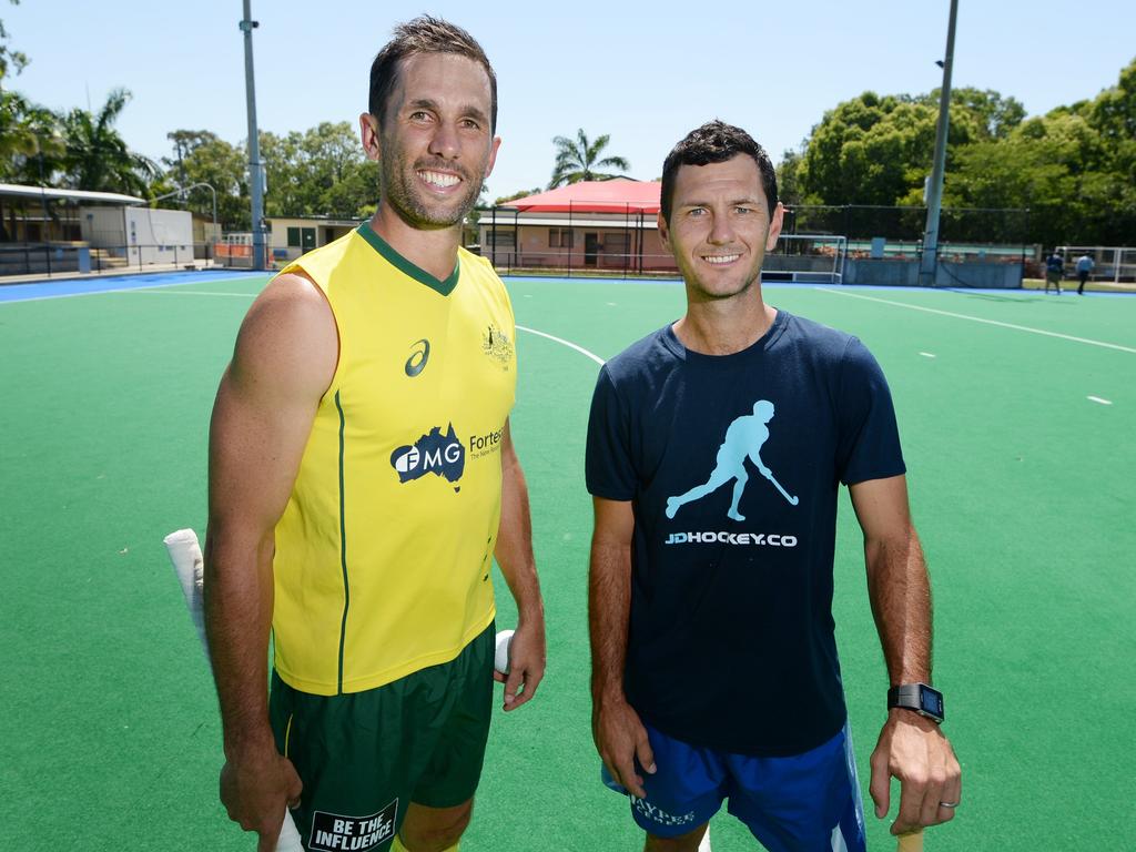 Rockhampton’s Olympic hockey stars Mark Knowles and Jamie Dwyer.