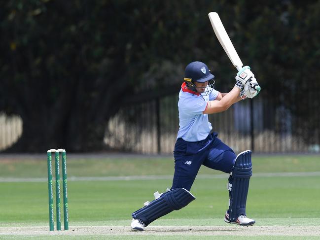 Patrick Xie drives for NSW Metro. Picture: Cricket Australia