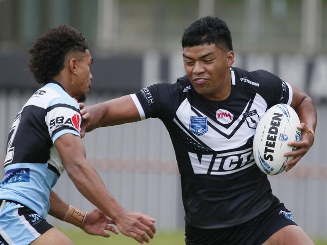 HeamasiMakasiniPicture: Warren Gannon Photography. NSWRL Junior Reps finals week two, Harold Matthews Cup. Western Suburbs Magpies vs Cronulla Sharks at Leichhardt Oval, 20 April 2024