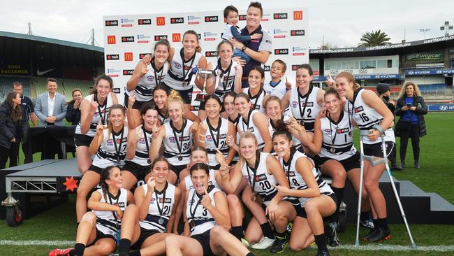 Northern Knights celebrate their premiership win. Picture: Rob Leeson