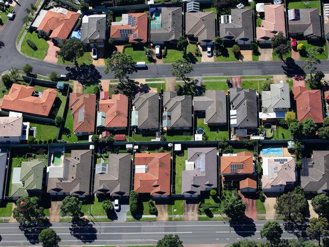 SYDNEY, AUSTRALIA - NewsWire Photos MARCH 24, 2021: An Aerial view of the Housing Market in the Western Sydney region from the Domestic Airport at Mascot to Marsden Park, in Sydney Australia. Picture: NCA NewsWire / Gaye Gerard