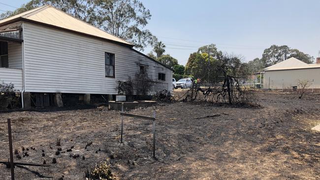 Three homes were damaged in the North Rothbury fire. Pic Amy Ziniak.