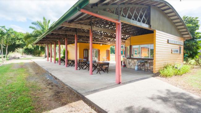 The kiosk and barbecue area at the Catch A Barra property in the Orchid Valley.