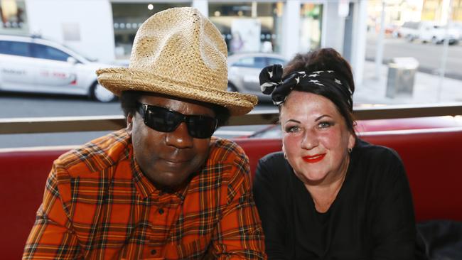 SOCIALS - The Metz, Sandy Bay hosted a Little Laneway Festival at the rear of the property. (L-R) DJ Norman Jay MBE with his wife Jane both of London UK. Picture: MATT THOMPSON