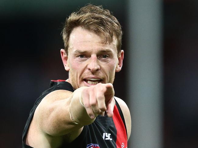 SYDNEY, AUSTRALIA - JUNE 03:  Brendon Goddard of the Bombers in action during the round 11 AFL match between the Greater Western Sydney Giants and the Essendon Bombers at Spotless Stadium on June 3, 2017 in Sydney, Australia.  (Photo by Mark Metcalfe/AFL Media/Getty Images)