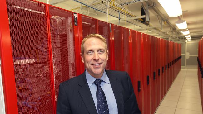 Next DC head Craig Scroggie in the firm's state-of-the-art B1 data storage facility in Brisbane. Picture: Richard Waugh