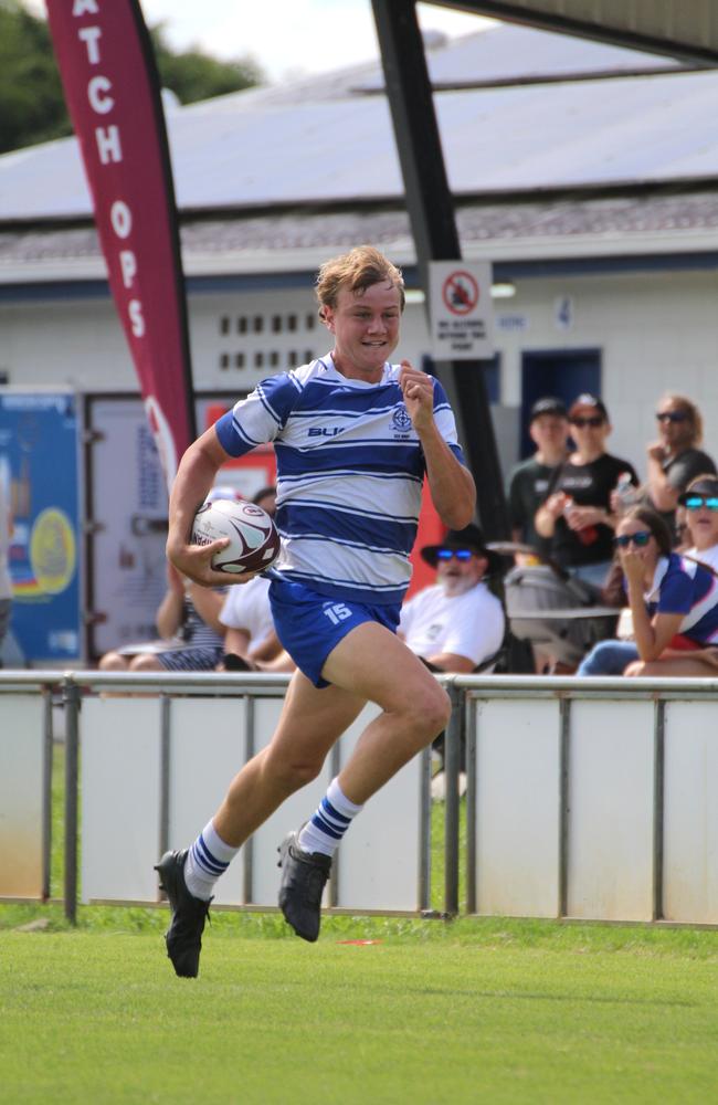 Ballymore Cup rugby action at the Albany Creek Brumbies Junior Rugby Union Club on Friday, April 12, 2024.